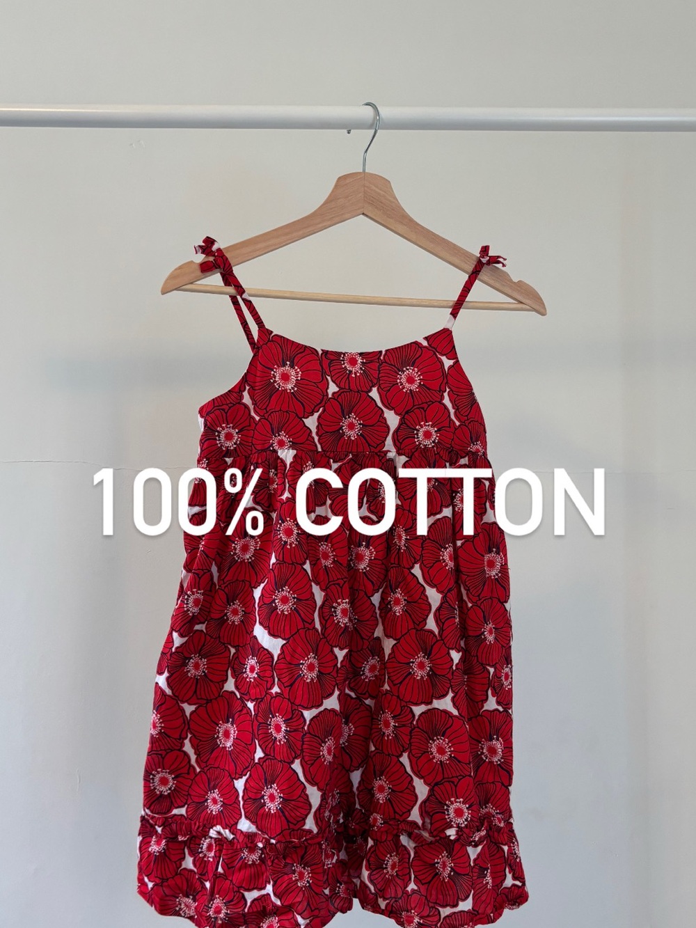 Janie & Jack | Red Floral Sundress | 100% Cotton